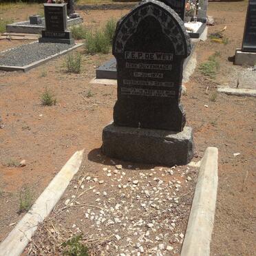 WET F.E.P., de nee DUVENHAGE 1874-1918