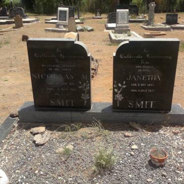 SMIT Nicolaas M. 1881-1962 &amp; Janetha 1895-1975