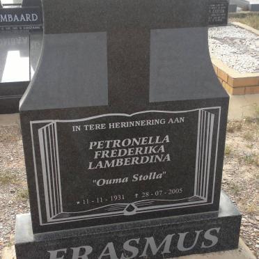 ERASMUS Petronella Frederika Lamberdina 1931-2005