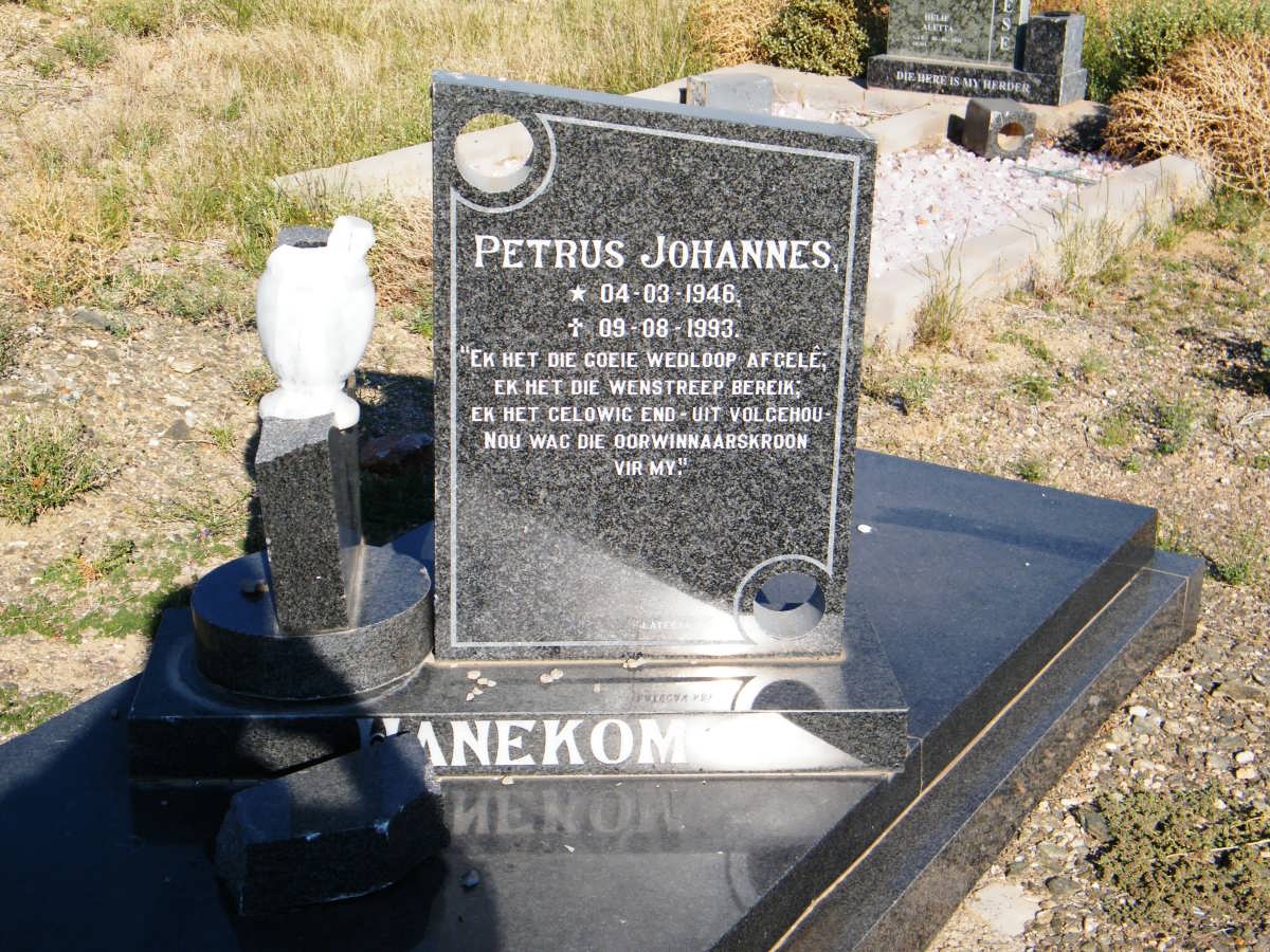 HANEKOM Petrus Johannes 1946-1993
