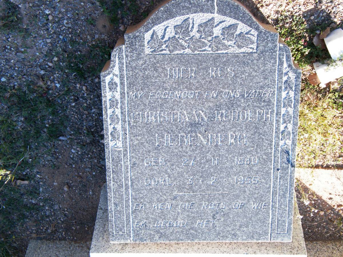 LIEBENBERG Christiaan Rudolph 1880-1955