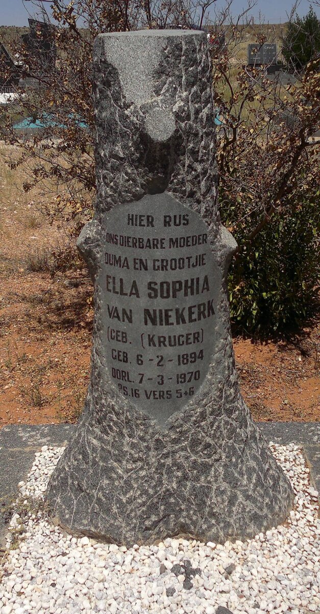 NIEKERK Ella Sophia, van nee KRUGER 1894-1970