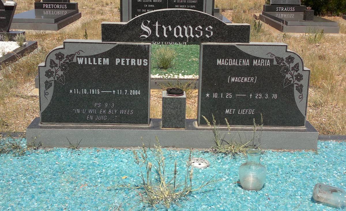 STRAUSS Willem Petrus 1915-2004 & Magdalena Maria WAGENER 1925- 1978