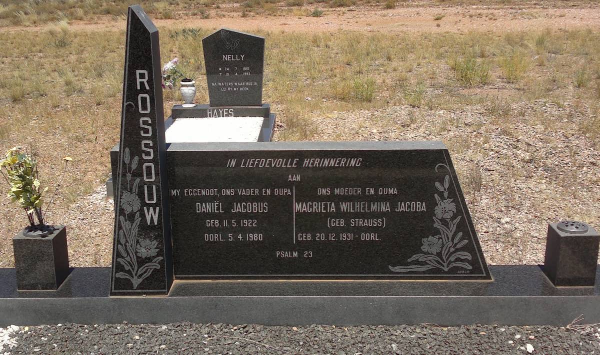 ROSSOUW Daniël Jacobus 1922-1980 & Magrieta Wilhelmina Jacoba STRAUSS 1931-