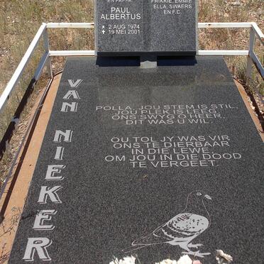 NIEKERK Paulus Albertus, van 1974-2001