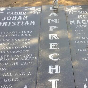 LAMPRECHT Johan Christian 1930-2009 &amp; Hester Magdalena DE LANGE 1935-