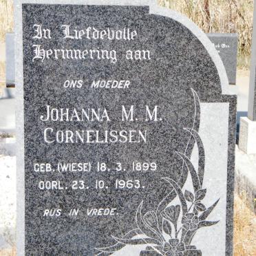 CORNELISSEN Johanna M.M. nee WIESE 1899-1963