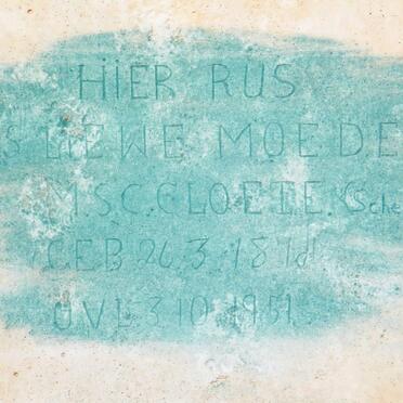 CLOETE M.S.C. nee SCHEEPERS 187?-1951