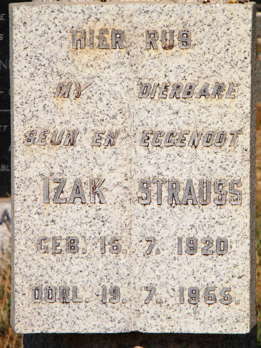 STRAUSS Izak 1920-1965