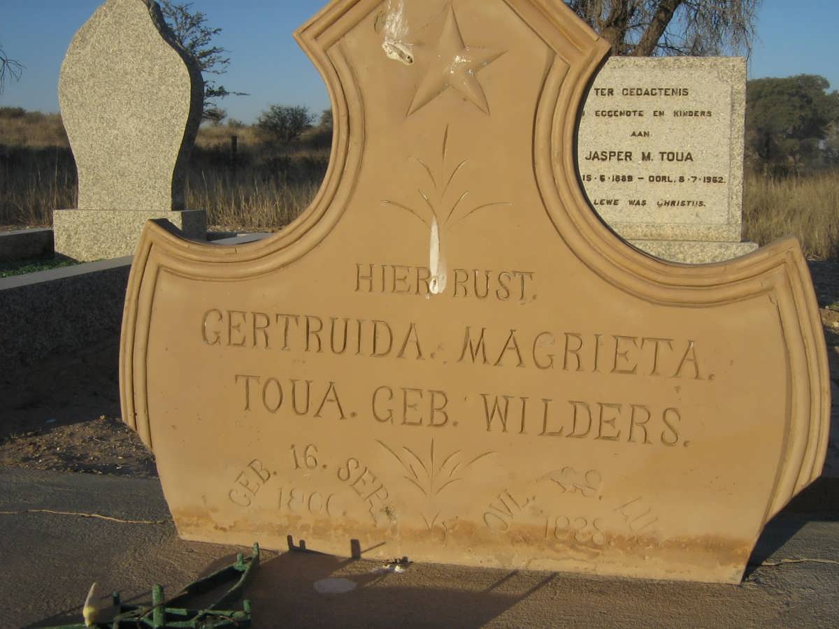 TOUA Gertruida Magrieta nee WILDERS 1900-1928