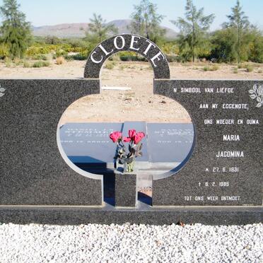 CLOETE Maria Jacomina 1931-1985