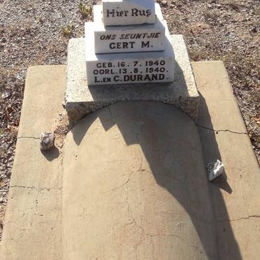 DURAND Gert M. 1940-1940