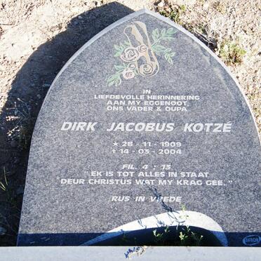 KOTZÉ Dirk Jacobus 1909-2004