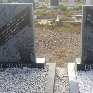 VILLIERS David J., de 1900-1977 &amp; Maria M. 1910-1993