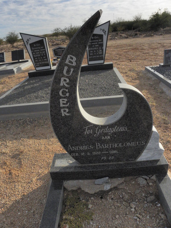 BURGER Andries Bartholomeus 1922-