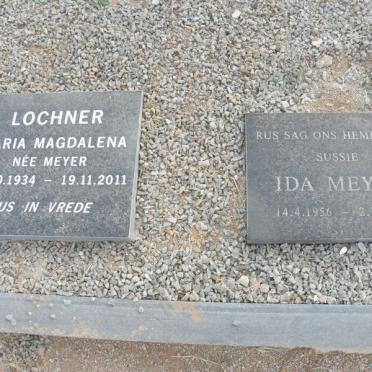LOCHNER Maria Magdalena nee MEYER 1934-2011 :: MEYER Ida 1956-2000
