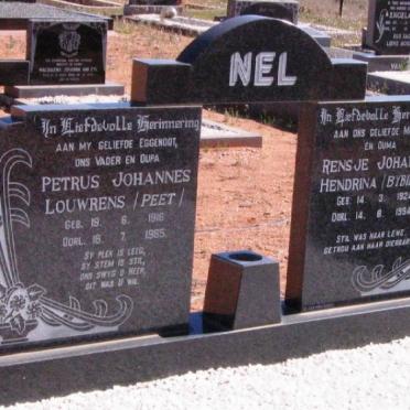 NEL Petrus Johannes Louwrens 1916-1985 &amp; Rensje Johanna Hendrina 1924-1994