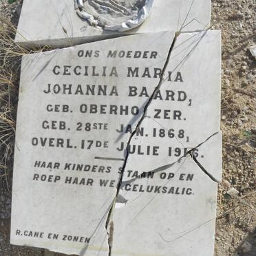 BAARD Cecilia Maria Johanna nee OBERHOLZER 1868-1916