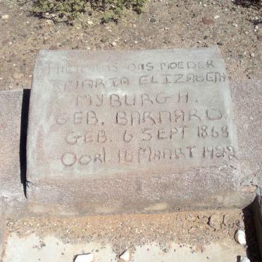 MYBURGH Marta Elizabeth nee BARNARD 1868-1922
