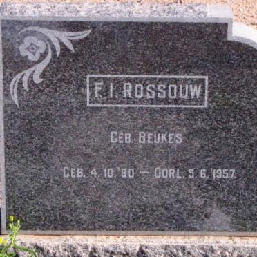 ROSSOUW F.I. nee BEUKES 1880-1957