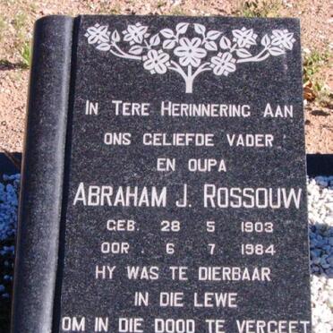 ROSSOUW Abraham J. 1903-1984 &amp; Daniel J. 1913-1978