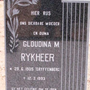 RYKHEER Gloudina M. nee GRYFFENBERG 1905-1993
