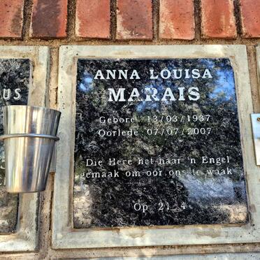 MARAIS Anna Louisa 1937-2007