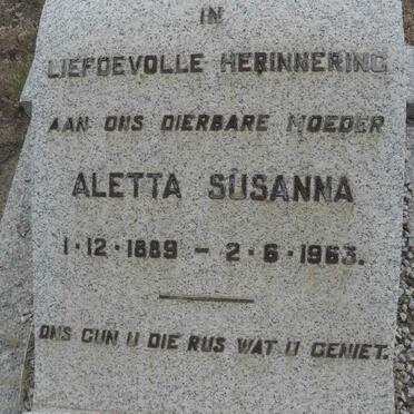 WEYERS Aletta Susanna 1889-1963