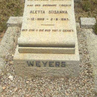 WEYERS Aletta Susanna 1889-1963