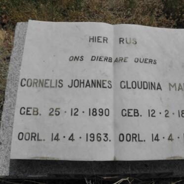 MOSTERT Cornelis Johannes 1890-1963 &amp; Gloudina Maria 1890-1963