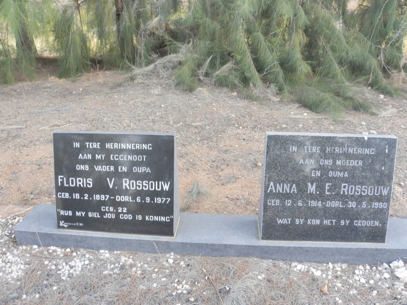 ROSSOUW Floris V. 1897-1977 & Anna M.E. 1914-1980