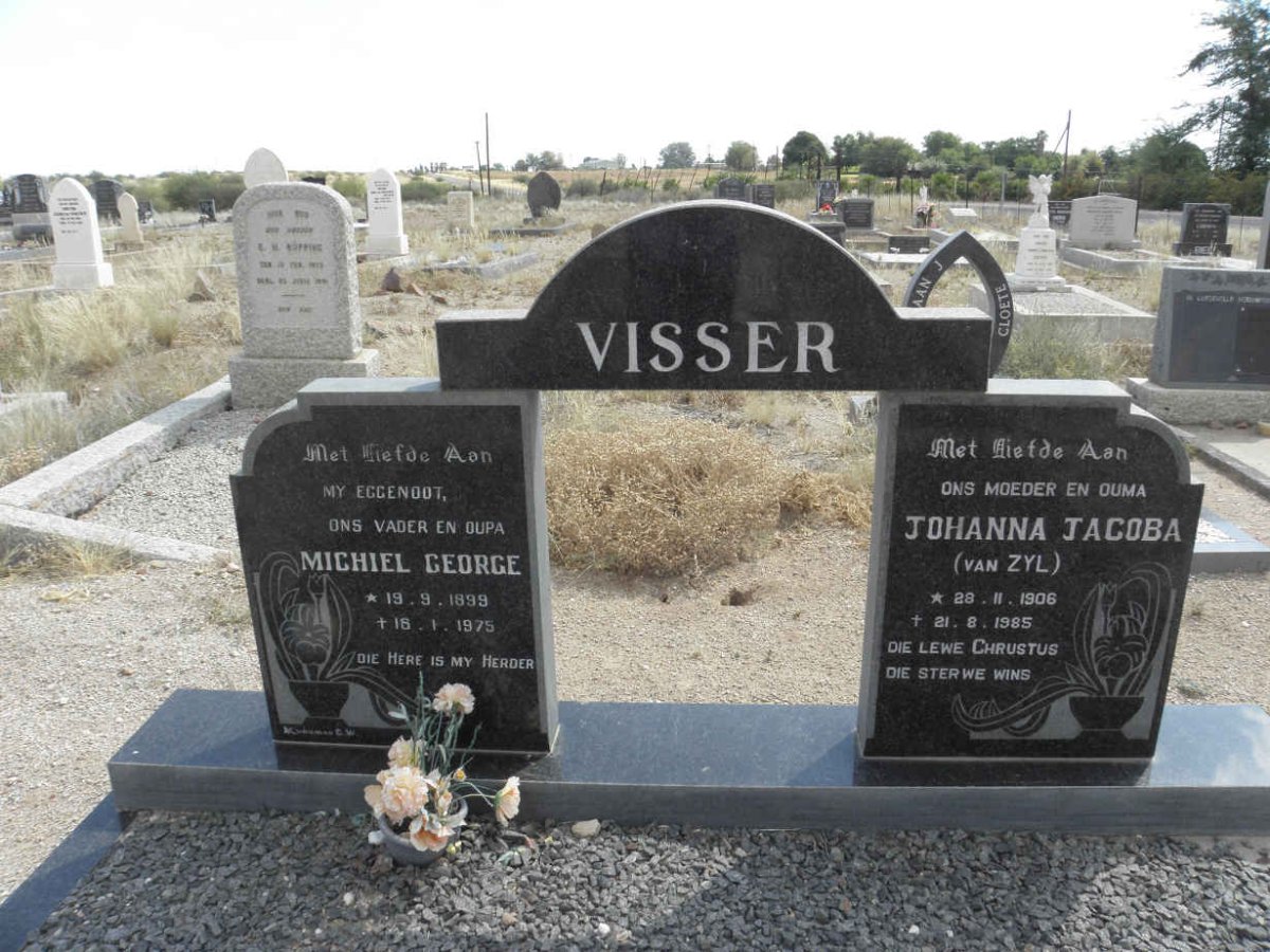 VISSER Michiel George 1899-1975 & Johanna Jacoba VAN ZYL 1906-1985