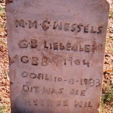 WESSELS M.M.G. nee LIEBENBERG 1904-1933