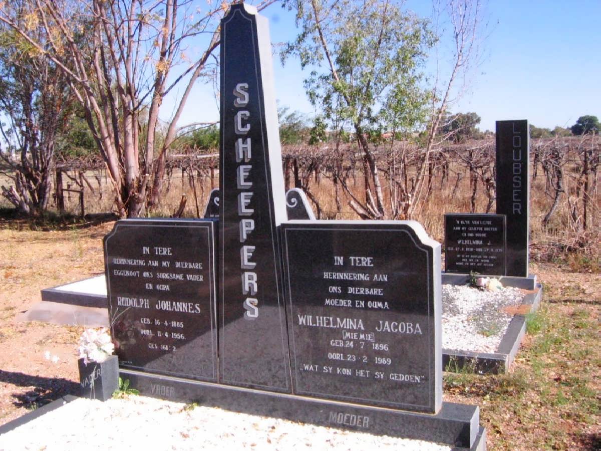 SCHEEPERS Rudolf Johannes 1885-1956 &amp; Wilhelmina Jacoba 1896-1989