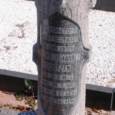 KOORTZEN  Barend Johannes 1879-1961