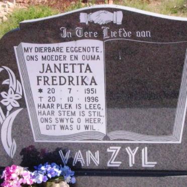 ZYL Janetta Fredrika, van 1951-1996