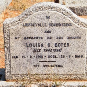 BOTES Louisa C. nee KOORTZEN 1910-1960