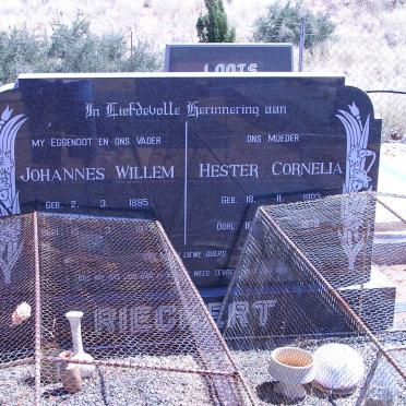 RIECKERT Johannes Willem 1895-1977 &amp; Hester Cornelia 1903-1979