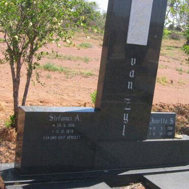 ZYL Stefanus A., van 1906-1952 &amp; Janetta S. 1908-1991