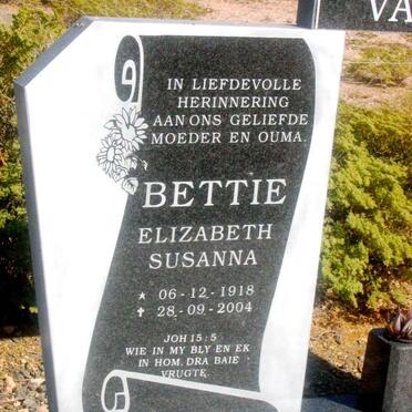 ZYL Elizabeth Susanna, van 1918-2004