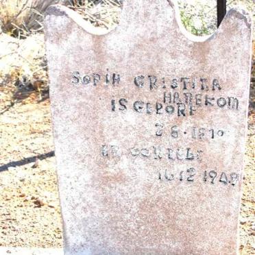 HANEKOM Sopia Cristina 1870-1949