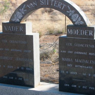 SITTERT Lambert Johannes, van 1883-1963 &amp; Maria Magdalena SUTHERLAND 1893-1965