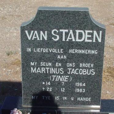 STADEN Martinus Jacobus, van 1964-1983