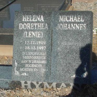 HYMAN Michael Johannes  &amp; Helena Dorethea 1919-1997