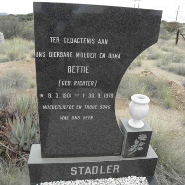 STADLER Bettie nee RICHTER 1901-1978