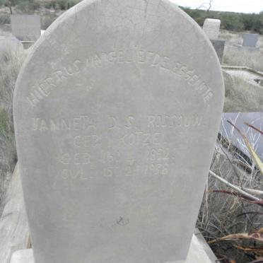 ROSSOUW Janneta D.S. nee KOTZE 1892-1938