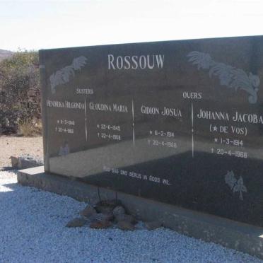 ROSSOUW Gidion Josua 1914-1968 &amp; Johanna Jacoba DE VOS 1914-1968