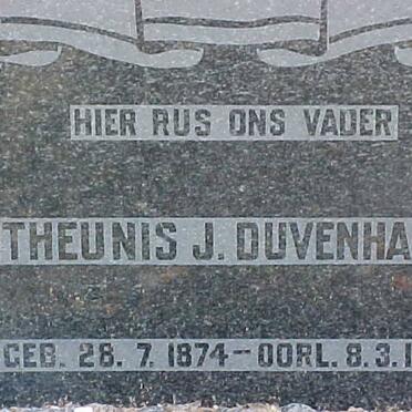 DUVENHAGE Theunis J. 1874-1959
