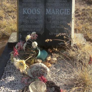 ? Koos 1921-1997 &amp; Margie 1929-1999