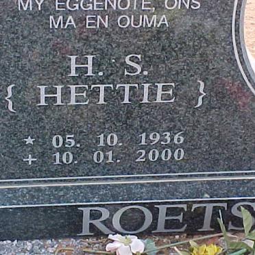 ROETS A.A. 1934-2002 &amp; H.S. 1936-2000